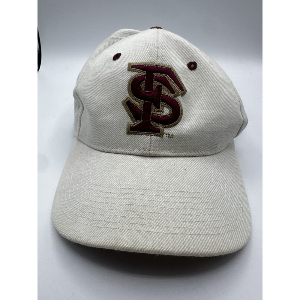 Vintage Florida State Seminoles Hat 7 1/8 Zephyr Graffix Fitted Cream NCAA‎ Cap